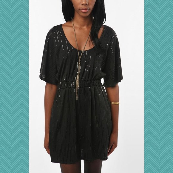 Staring at Stars Black Sequined Jersey Knit Dress - Picture 7 of 7